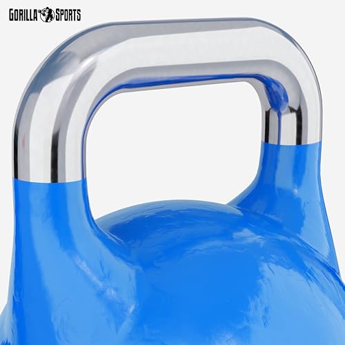 GORILLA SPORTS® Kettlebell Competition - Gewicht 8 kg bis 40 kg, Bodenschonende, aus Massivstahlguss, in 9 Farben - Wettkampf Kugelhantel, Schwunghantel, Kugelgewichte, für Fitness, Krafttraining, Gym - 5