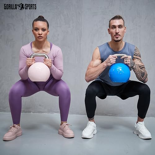 GORILLA SPORTS® Kettlebell Competition - Gewicht 8 kg bis 40 kg, Bodenschonende, aus Massivstahlguss, in 9 Farben - Wettkampf Kugelhantel, Schwunghantel, Kugelgewichte, für Fitness, Krafttraining, Gym - 6