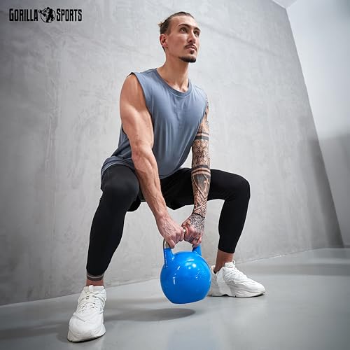 GORILLA SPORTS® Kettlebell Competition - Gewicht 8 kg bis 40 kg, Bodenschonende, aus Massivstahlguss, in 9 Farben - Wettkampf Kugelhantel, Schwunghantel, Kugelgewichte, für Fitness, Krafttraining, Gym - 8