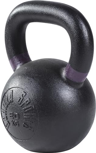 GORILLA SPORTS® Kettlebell - 4kg, 8kg, 12kg, 16kg, 20kg, 24kg, 28kg, 32kg Gewichte, Gusseisen, Schwarz mit Farbmarkierungen - Kugelhantel, Kugelgewicht, Schwunghantel, Krafttraining Gewichten - 2