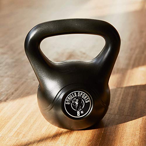 GORILLA SPORTS® Kettlebell - Einzeln 2kg - 20kg oder Set 17kg, 24kg, 30kg, 110kg, 113kg mit/ohne Ablage, Kunststoff - Kugelhantel, Kugelgewicht, Schwunghantel, Gewichten, Fitness, Krafttraining - 3
