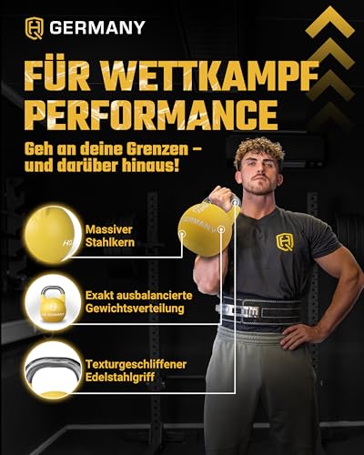 HQ Germany® Competition Kettlebell | 8-36kg | Sets | Edelstahl Griff | Gewicht:+Starter-Set (12+16KG) - 3