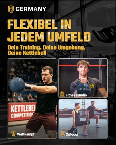 HQ Germany® Competition Kettlebell | 8-36kg | Sets | Edelstahl Griff | Gewicht:+Starter-Set (12+16KG) - 6