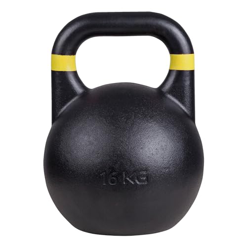 Sport-Thieme Kettlebell Competition | Profi Wettkampf Kugelhantel aus pulverbeschichteten Stahl | In 7 farblich markierten Gewichtsklassen: 8-32 kg | Einheitliche Größe: 21x21x28 cm - 2
