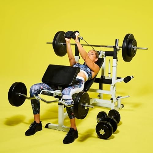 GORILLA SPORTS® Multifunktion Hantelbank – Verstellbar, mit Langhantel-Ablage, Curlpult und Butterfly, Dip-Station - 2