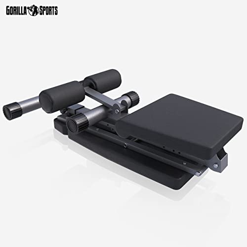 GORILLA SPORTS® Hantelbank - Klappbare, 8-Fach Rückenlehne und 4-Fach Sitz Verstellbar, bis 200 kg Belastbar, Multifunktion, mit Beinhalterung - Trainingsbank, Flachbank, Schrägbank, Negativbank - 6