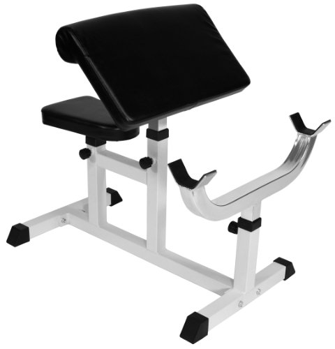 Bad Company Scott Curler I Hantelbank für isoliertes Bizeps- und Unterarmtraining mit SZ-Hanteln und Langhantelstangen I Max. Gewichtsbelastung bis zu 250 kg I BCA-20 - 8