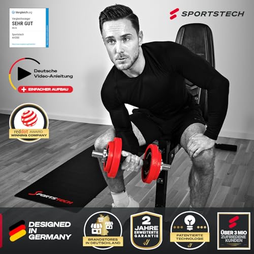 Sportstech BRT500 verstellbare Hantelbank | 50in1 mit Premium Design aus EVA-Polster-Material | klappbar - 2