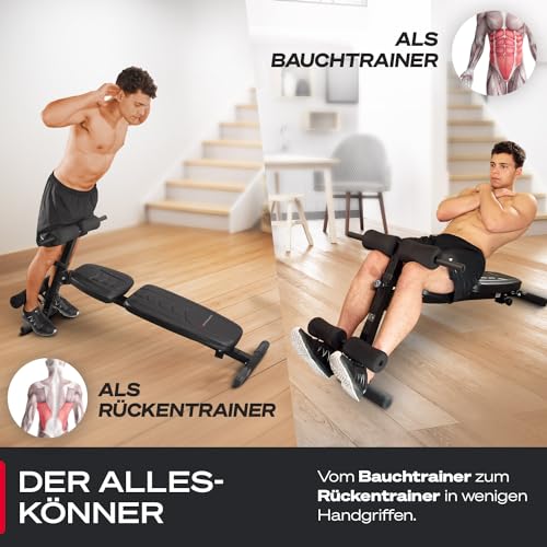 Sportstech BRT500 verstellbare Hantelbank | 50in1 mit Premium Design aus EVA-Polster-Material | Trainingsbank klappbar |Anti-Rutsch-Füße | Liegestützgriffe| Fitness (BRT500 schwarz) - 5