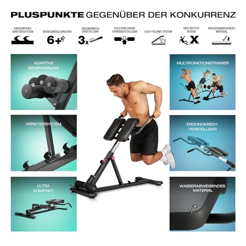 Sportstech 6in1 Bauch- und Rückentrainer | Deutsche Qualitätsmarke | Krafttraining Zuhause | Rückenstrecker verstellbar | Bauch Beine Po Trainingsgerät für Home Gym | BRT150 | Preis-Leistungs-Sieger - 4