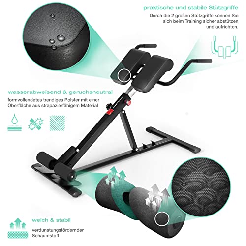 Sportstech 6in1 Bauch- und Rückentrainer | Deutsche Qualitätsmarke | Krafttraining Zuhause | Rückenstrecker verstellbar | Bauch Beine Po Trainingsgerät für Home Gym | BRT150 | Preis-Leistungs-Sieger - 5