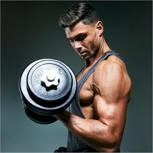 GORILLA SPORTS® Kurzhantelset 20kg/30kg – 2er Set, Ø 30mm, 2X Kurzhantelstangen, mit 4 Sternverschlüsse - 8