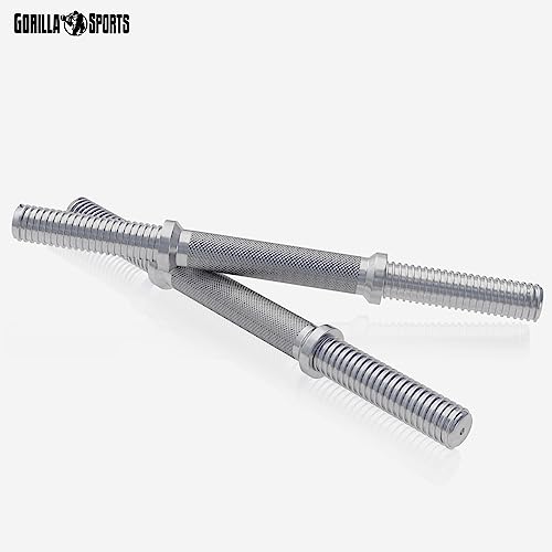 GORILLA SPORTS® Kurzhantelset - 20 kg oder 30 kg, Ø 30mm, 2 Kurzhantelstangen mit 4 Sternverschlüssen, Griff gerändelt, Kunststoff - Hantelset, Gewichte, Kurzhanteln 2er Set, Kurzhantel Set - 4