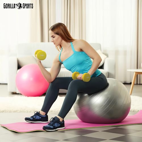 GORILLA SPORTS® Neopren Kurzhanteln – 2er Set, Hantelbaum, 2×0,5kg, 2x1kg, 2x2kg, 2x3kg, 2x4kg, 2x5kg, 31kg Komplettset - 3