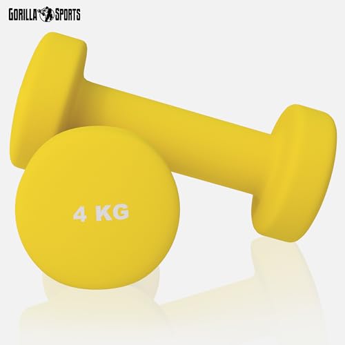 GORILLA SPORTS® Neopren Kurzhanteln – 2er Set, Hantelbaum, 2×0,5kg, 2x1kg, 2x2kg, 2x3kg, 2x4kg, 2x5kg, 31kg Komplettset - 4
