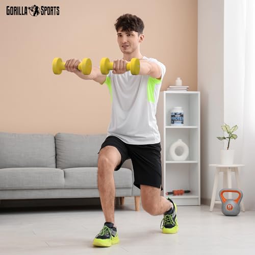 GORILLA SPORTS® Neopren Kurzhanteln – 2er Set, Hantelbaum, 2×0,5kg, 2x1kg, 2x2kg, 2x3kg, 2x4kg, 2x5kg, 31kg Komplettset - 7