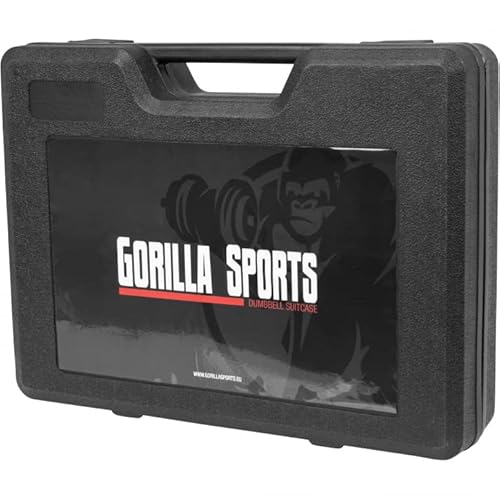 GORILLA SPORTS® Kurzhanteln 2er Set – 20kg Gewichte, mit Koffer, 8 Hantelscheiben aus Gusseisen - 4