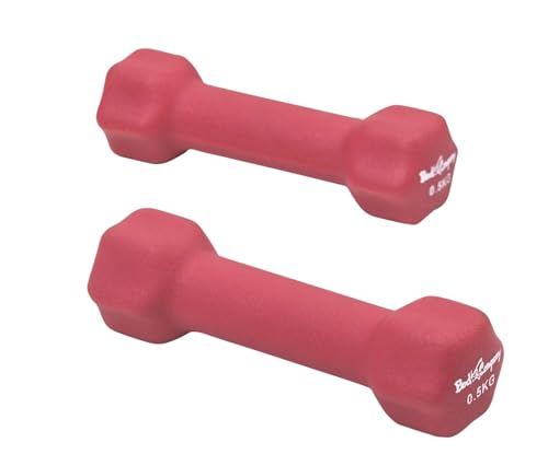 Bad Company Neopren Hanteln für Aerobic, Gymnastik und Fitness I 2 x 0,5 kg + 2 x 1 kg + 2 x 1,5 kg - 2