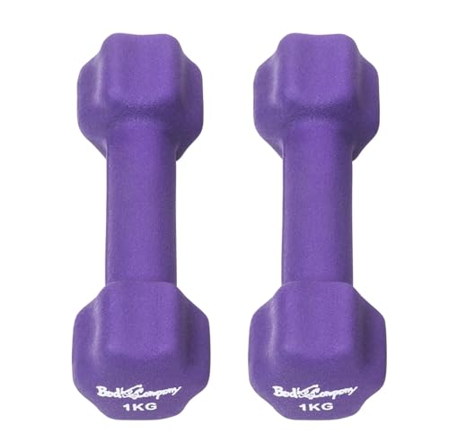 Bad Company Neopren Hanteln für Aerobic, Gymnastik und Fitness I 2 x 0,5 kg + 2 x 1 kg + 2 x 1,5 kg - 5