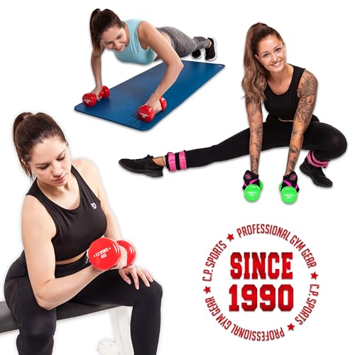 C.P.Sports Gymnastikhanteln | Kurzhanteln 2er Set - Gewichte von 0,5kg bis 12kg | Hanteln für Damen & Herren | Hantelset für Sport, Fitness, Kraftraining, Workout, Home Gym | 0,75 KG - Paar - 6