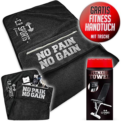 C.P.Sports Gymnastikhanteln + Fitness Handtuch mit Tasche | 2er Set - Kurzhanteln Gewichte | Hanteln/Dumbbells Damen/Herren | Hantelset für Sport, Fitness, Gymnastik, Kraftraining | 2X 6KG - 5