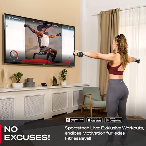 Sportstech Hanteln AH100 | Deutsche Qualitätsmarke | Kurzhantel 2er-Set mit innovativen Schlaufen & Liegestützfunktion | wahlweise 1-5 KG | Damen & Herren Kurzhanteln | (2 x 2.5 kg) - 3