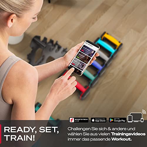Sportstech Hanteln AH100 | Deutsche Qualitätsmarke | Kurzhantel 2er-Set mit innovativen Schlaufen & Liegestützfunktion | wahlweise 1-5 KG | Damen & Herren Kurzhanteln | (2 x 2.5 kg) - 6