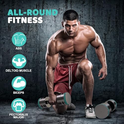 Dripex Hanteln Set Einstellbare Hanteln 2x10kg, Kurzhanteln aus Stahl 2,5kg 5kg 7,5kg 10kg 15kg 25kg 30kg 50kg - 4