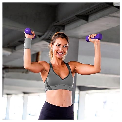 Sport-Tec Fausthantel, Gymnastikhantel, Vinylhanteln, Aerobic, Pilates, Workout, Muskel Training, Fitness Hanteln aus Vinyl, Stück - 2