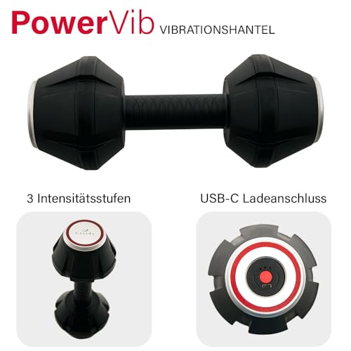 Vibrationshantel Casada PowerVib 2-3 kg – vibrierende Einhand-Freihantel für noch bessere Ergebnisse beim Abnehmen, dem Krafttraining und Fitness-Übungen Zuhause auch ohne Fitnessstudio - 3