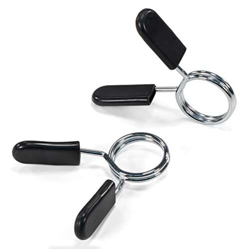 MAXXIVA Curlstange 120 cm Krafttraining Zugstange schwarz Federverschluss Workout Bodybuilding Fitness-Zubehör Gewichtheben - 3