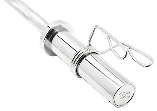 Oly. SZ-Hantelstange 121 cm Curl Curlstange inkl. Federverschlüssen 50/51 mm Chrom - 3