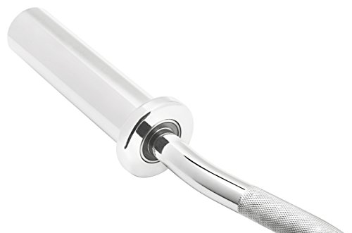 Oly. SZ-Hantelstange 121 cm Curl Curlstange inkl. Federverschlüssen 50/51 mm Chrom - 4