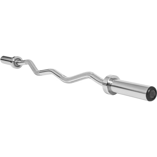 GORILLA SPORTS® SZ Curlstange - Länge 120cm, Olympia 50mm, mit 2X Federverschlüssen, bis 272kg Belastbar, Gerändelt, Chrom - Hantelstange, Langhantelstange, SZ Stange, Curl Stange, Curlhantel - 8