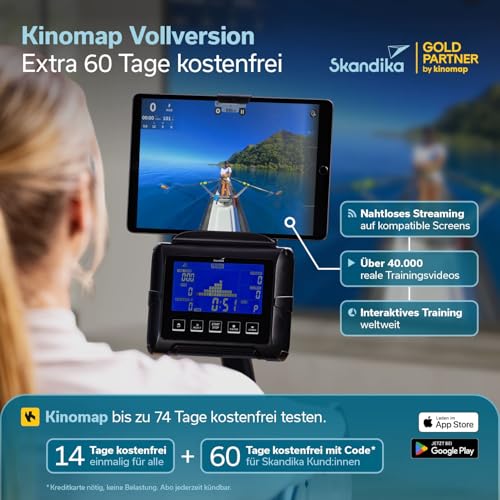 Skandika Rudergerät Nemo III Hybrid | Wasser- und Magnetwiderstand, 32 elektrische Widerstandsstufen - 5