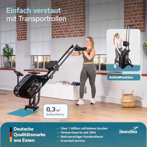 Skandika Rudergerät Nemo III Hybrid | Wasser- und Magnetwiderstand, 32 elektrische Widerstandsstufen - 7