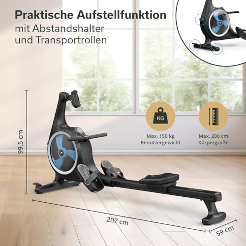 Skandika Rudergerät Nemo V Hybrid | Wasser und Magnetwiderstand kombiniert - 6