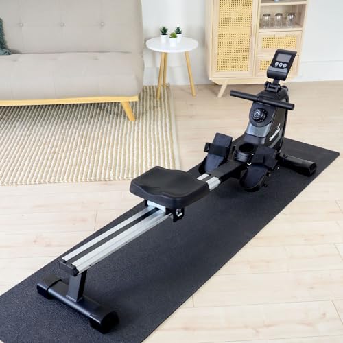 Skandika Rudergerät Venn, Ruderergometer, Tablet-Halterung, Rower mit Multifunktionscomputer, 8 Stufen Widerstandsverstellung, wartungsarm (grau) - 8