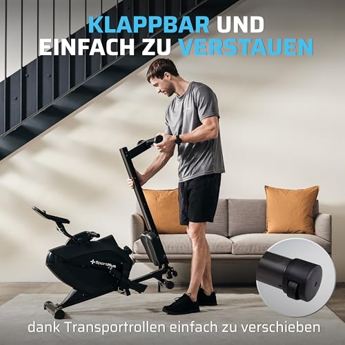 Rudergerät für zuhause klappbar – SportPlus Rudergerät klappbar extra leiser Magnetwiderstand - 5